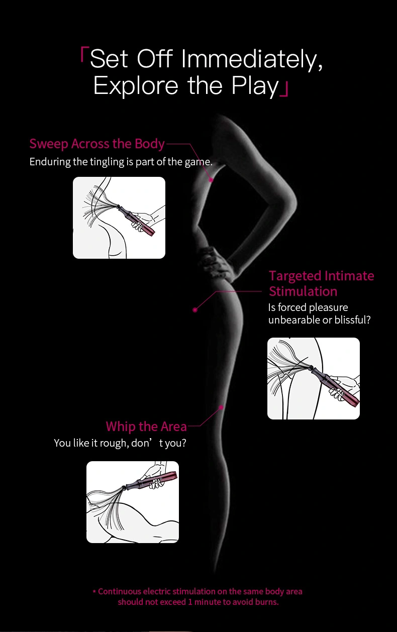 BDSM Magic Wand Electro Whip (ZW-143) - RoomFun BDSM Magic Wand Electro Whip (ZW-143) - RoomFun