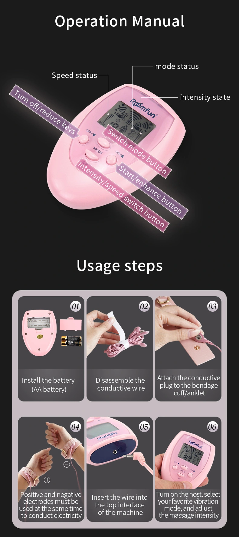 BDSM，BDSM Toys，BDSM Sex Toys，Bondage Gear With Massager describe (15)