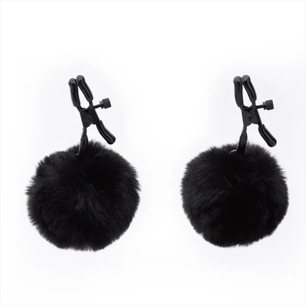 BDSM – Plush Ball nipple clamps (QS-018) - Image 2