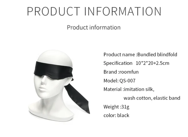BDSM - Satin Blindfold (QS-007) - Image 6
