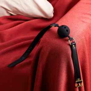 BDSM – Belt silicone three-hole ball - product view 1