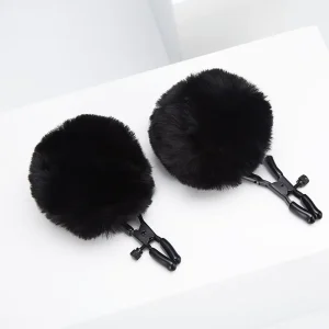 BDSM – Plush Ball nipple clamps - product view 1