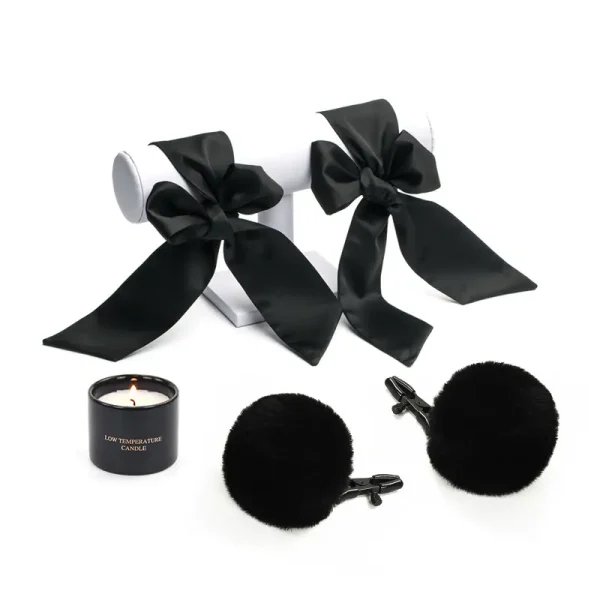 BDSM Eye Mask – Satin 6-piece bondage kit (QS-006) - Image 8