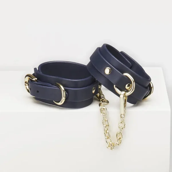 BDSM Eye Mask – Wine red& Navy blue bondage kit (ZW-077) - Image 7