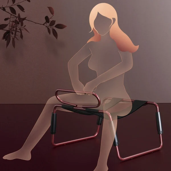 BDSM Furniture – Wine red sex chair (YDA-018) - Image 3
