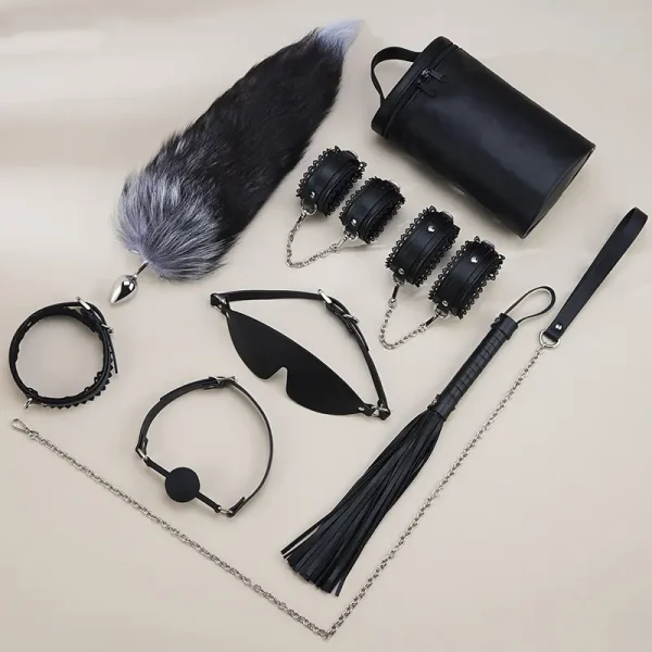 BDSM Kit，BDSM Set，ZW-040 Lace 8-piece bondage kit (3)