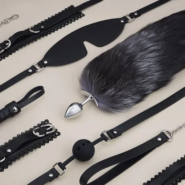 BDSM Kit，BDSM Set，ZW-040 Lace 8-piece bondage kit (4)