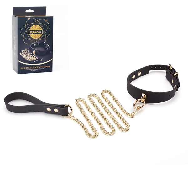 BDSM Leash – Silicone collar leash (ZW-090) - Image 5