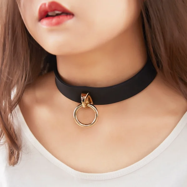 BDSM Leash – Silicone collar leash (ZW-090) - Image 7