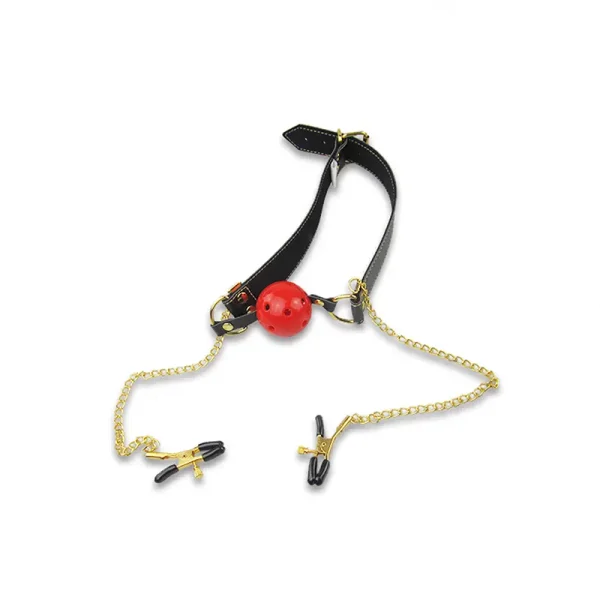 BDSM Nipple Clamps – Mouth Gag & Nipple clamps (PR-006)