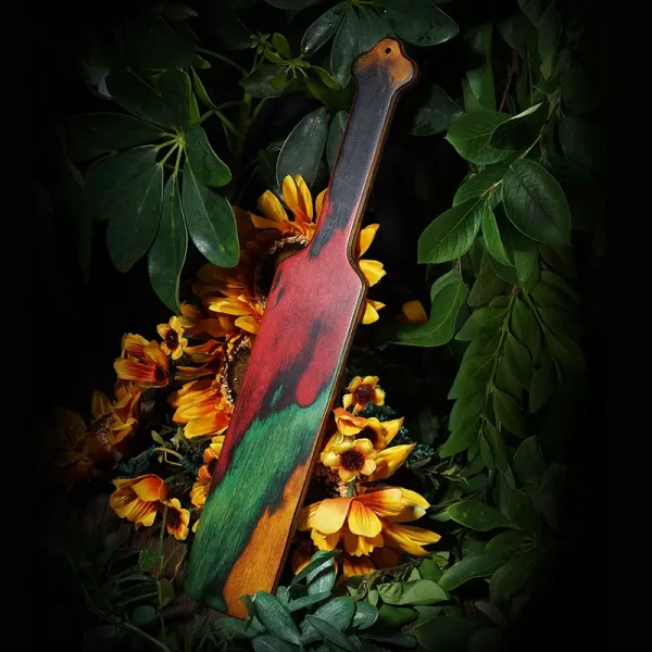 BDSM Paddle – Colorful wooden racket (SP-002)