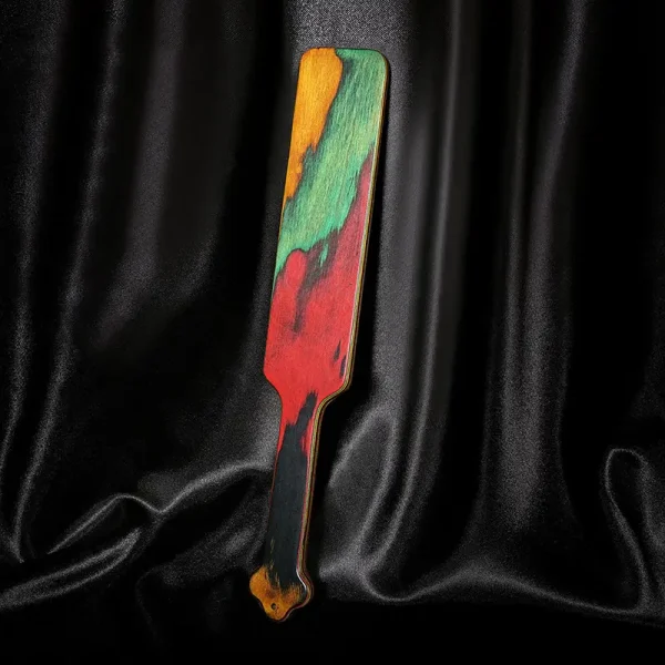 BDSM Paddle – Colorful wooden racket (SP-002) - Image 2