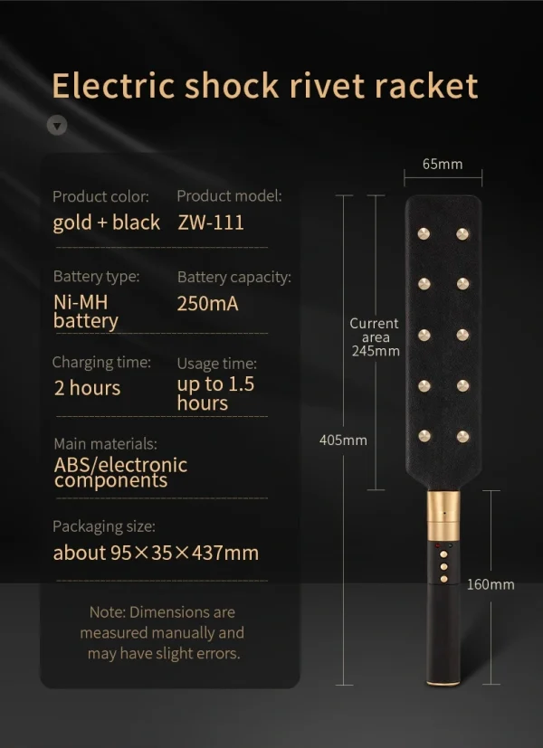 BDSM Paddle - Electric shock rivet shot (ZW-111) - Image 4