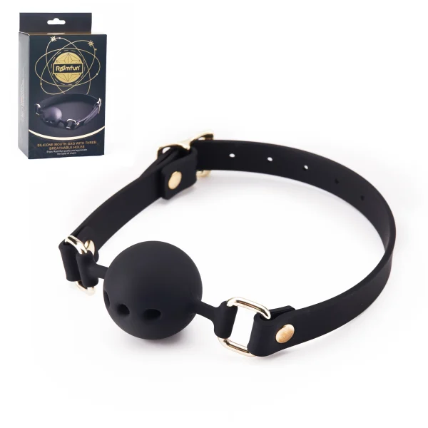 Ball Gag – Full silicone three-hole ball (ZW-091A) - Image 6