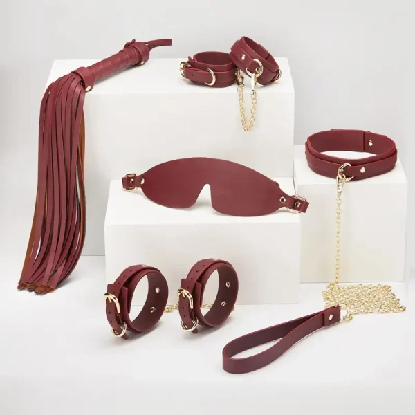 Roomfun – Wine red& Navy blue bondage kit (ZW-077)