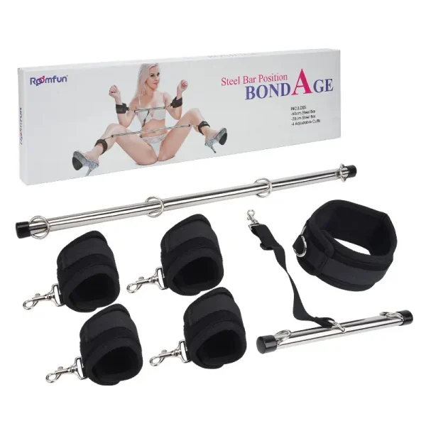 Spreader Bar And Straps – Stainless Steel Bondage kit (PU-001) - Image 2