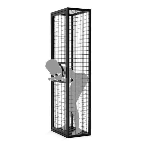Sex Appartments – Roomfun Prisoner’s Cage Standing Cage (ZW-045) - Image 3