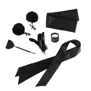 Lesbian Bondage Toys，Bondage Lesbian Toys，QS-006 Satin 6-piece bondage kit (1)