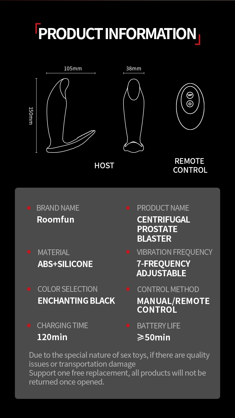 Sex Toys For Man，QS-087A Centrifugal Prostate Massager Describe (15)