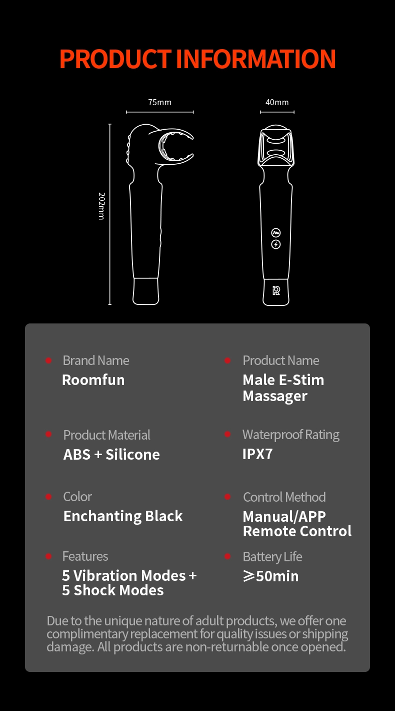 Sex Toys For Man，QS-085A Male E-Stim Massager describe (16)