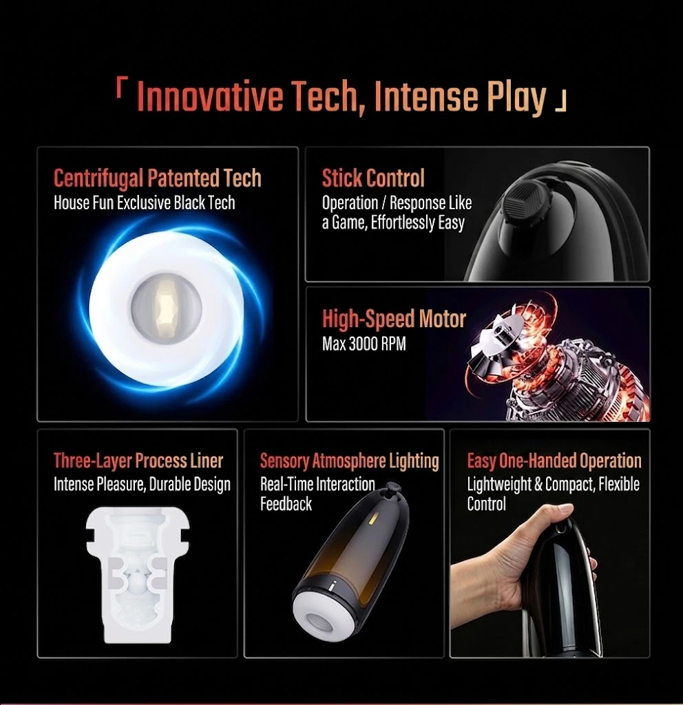 Masturbation Cup, Male Masturbation Cup, QS-092A Men's rotating masturbation cup Description (2)